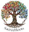 sacred roots logo and name transparent